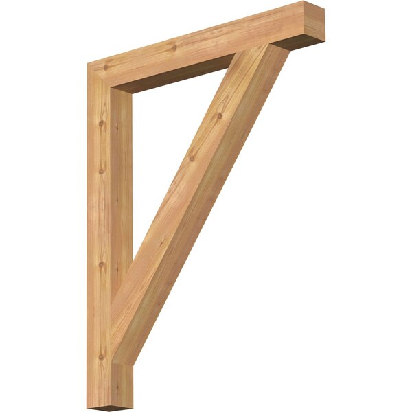 Ekena Millwork Traditional Block Smooth Bracket, Western Red Cedar, 3 1/2"W x 30"D x 38"H BKT04X30X38TRA05SWR - main